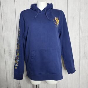 Scotch & Soda Amsterdam Blue Embroidered Hoodie, sz XL